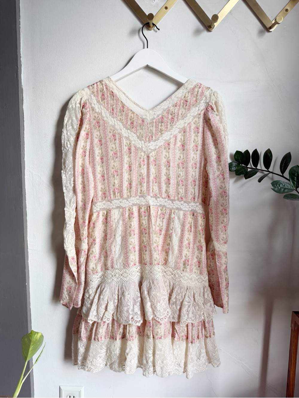 LoveShackFancy Pirelle Mini Dress in Frosted Petal Pink - Picture 10 of 15